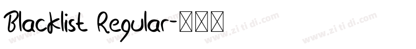 Blacklist Regular字体转换